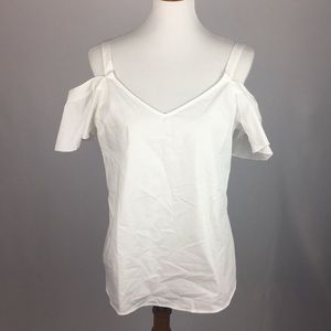 White Cold Shoulder Tee